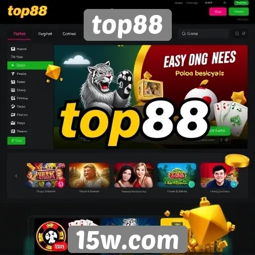 Acessibilidade e interface do site top88
